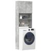 vidaXL Washing Machine Cabinet Concrete Grey 25.2x9.4x74.8" Engineered Wood