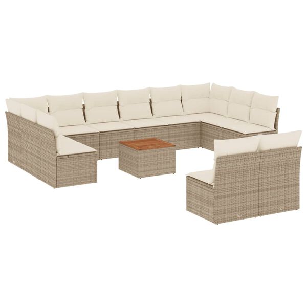 vidaXL Garden Sofa Set Beige