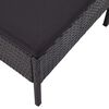 vidaXL Garden Lounge Set Black Poly Rattan, Powder-Coated Steel, Polyester