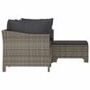 vidaXL Garden Lounge Set Gray Poly rattan Medium Durable