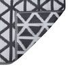 vidaXL Outdoor Rug Black Polypropylene (PP) 31.5x98.4 in Pattern