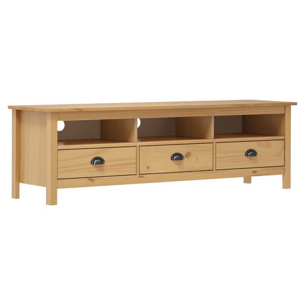 vidaXL TV Cabinet Honey brown Solid pine wood Large TV Cabinet