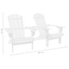 vidaXL Garden Chair White Solid fir wood Regular Ergonomic