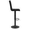 vidaXL Bar Stool Set of 2 Black Steel Adjustable Height Bar Stool