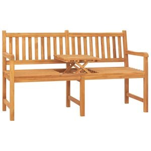 vidaXL Bench Teak Solid Teak Wood 3-seater