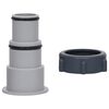 vidaXL Hose Adapter Set of 2 Grey Plastic 3.6 in Durable