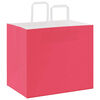 vidaXL Paper Bags 250 pcs with Handles Pink 32x22x28 cm