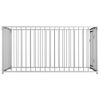 vidaXL Dog Kennel Silver Steel Medium Durable Dog Kennel Rectangular