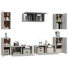 vidaXL 7 Piece TV Stand Set Concrete Gray Engineered Wood
