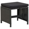 vidaXL Outdoor Dining Set Black