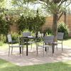 vidaXL Garden Dining Set with Cushion 5 pcs Grey Poly Rattan