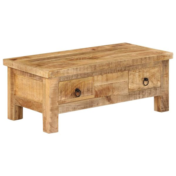 vidaXL Coffee Table Brown Solid Mango Wood 35.4 x 17.7 x 13.8 in