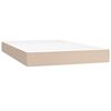 vidaXL Box Spring Bed Cappuccino, White