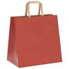 vidaXL Paper Bags 250 pcs with Handles Red 26x17x25 cm
