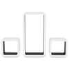 3 White-Black MDF Floating Wall Display Shelf Cubes Book/DVD Storage