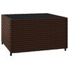 vidaXL 3 Piece Patio Lounge Set with Cushions Brown Poly Rattan