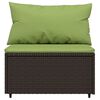 vidaXL Patio Lounge Set Brown and Green