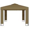 vidaXL Gazebo Taupe Polyester with PA coating 9.8 x 9.8 x 8.9 ft Gazebo