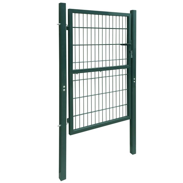 vidaXL 2D Fence Gate (Single) Green 39.4x70.9"