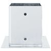 vidaXL Post Bases Square 4 pcs Silver 4.76x4.76" Galvanised Steel