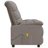 vidaXL Massage Recliner Taupe Polyester Medium Adjustable Headrests