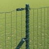 vidaXL Fence Posts Manual 7 pcs Green Ø32mm 210 cm Galvanized steel
