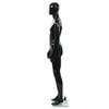 vidaXL Full Body Male Mannequin with Glass Base Glossy Black 72.8"