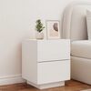 vidaXL Bedside Cabinet Set of 2 White Engineered wood Medium