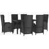 vidaXL Garden Dining Set Black