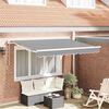 vidaXL Awning Frame Retractable White 8.20 x 6.56 ft Metal