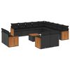 vidaXL Garden Sofa Set Black