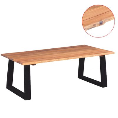 vidaXL Coffee Table Solid Acacia Wood 43.3"x23.6"x15.7"