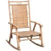 vidaXL Rocking Chair Bamboo Medium Durable Rocking Chair Rectangular