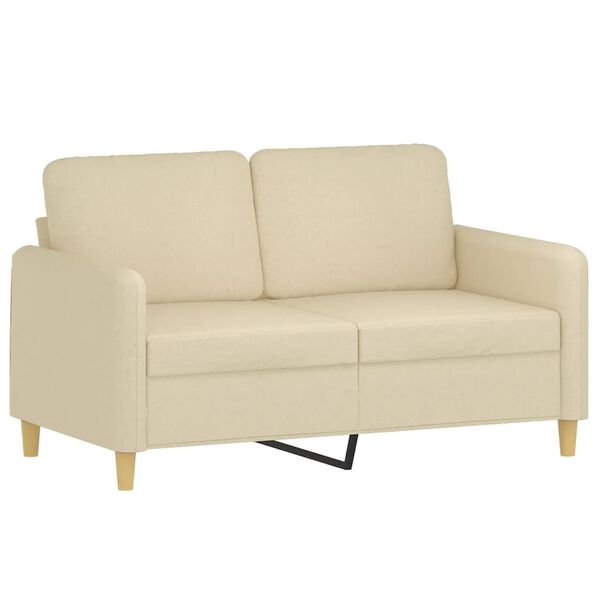 vidaXL 2-seater Sofa Cream 100% polyester 2-seater 2-Seater Sofa