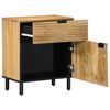 vidaXL Bedside Cabinet Brown Solid Mango Wood 19.7x13.0x23.6 in