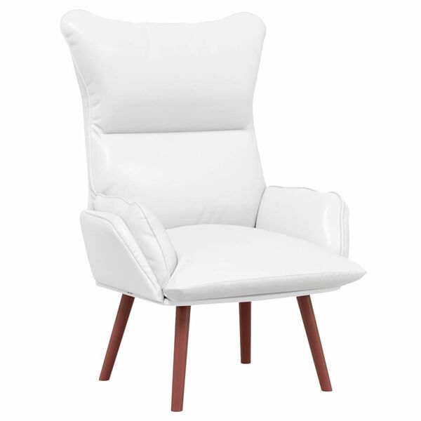 vidaXL Armchair White 27.17 x 29.13 x 36.61 in Artificial Leather