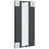 vidaXL Wall Mirror Black Glass, Powder-coated Iron 11.8 x 23.6 in