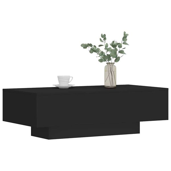 vidaXL Coffee Table Black Engineered wood Medium Durable Coffee Table