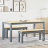 vidaXL Dining Set Gray Solid Pine Wood Standard Seats Many Dining Set