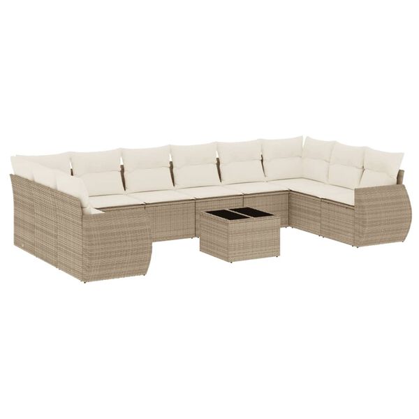 vidaXL Garden Sofa Set Beige, Cream White