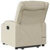 vidaXL Electric Stand up Massage Recliner Chair Cream Faux Leather