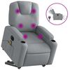 vidaXL Electric Stand Up Massage Recliner Chair Light grey