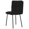 vidaXL Dining Chair Set of 6 Black Velvet, plywood, metal Standard