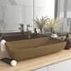 vidaXL Luxury Basin Rectangular Matt Cream 28.0x15.0" Ceramic