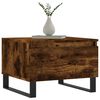 vidaXL Coffee Table Set of 2 Smoked Oak Engineered Wood, Metal Standard
