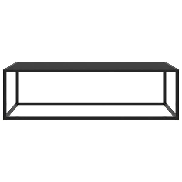 vidaXL Coffee Table Black Tempered glass Medium Durable Coffee Table