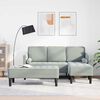 vidaXL Sofa Set with Cushion 2 pcs Light Grey Polyester