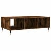 vidaXL Coffee Table Smoked Oak Engineered wood and iron