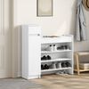 vidaXL Shoe Cabinet White 39.6"x11"x39.4" Engineered Wood