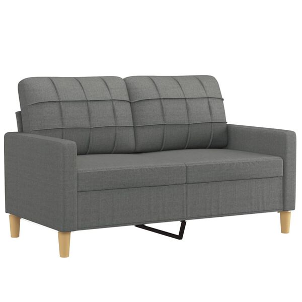 vidaXL Sofa Set Dark Grey Fabric (100% polyester), metal, plywood Large